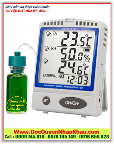 Traceable 6400, Nhiệt kế tủ lạnh-tủ đông -30°C đến 70°C Traceable® 6400 Memory-Card Refrigerator /Freezer